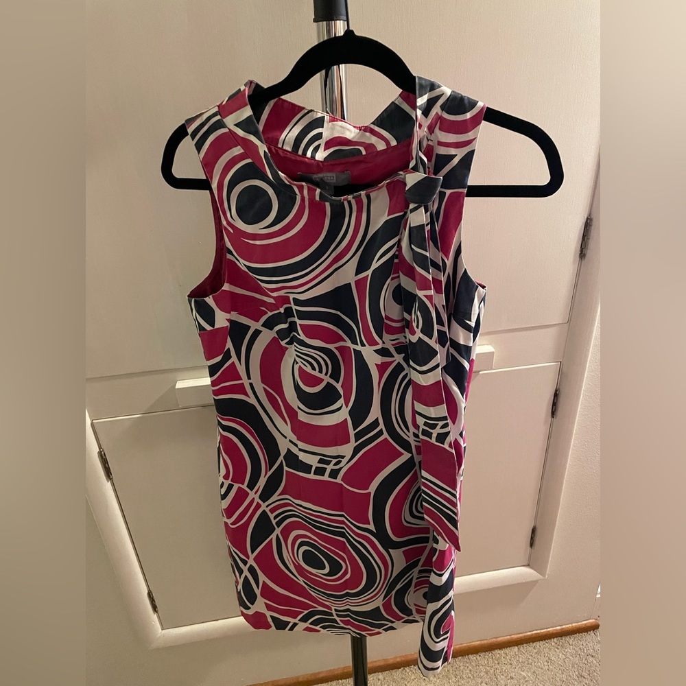 Merona pink and blue swirled dress